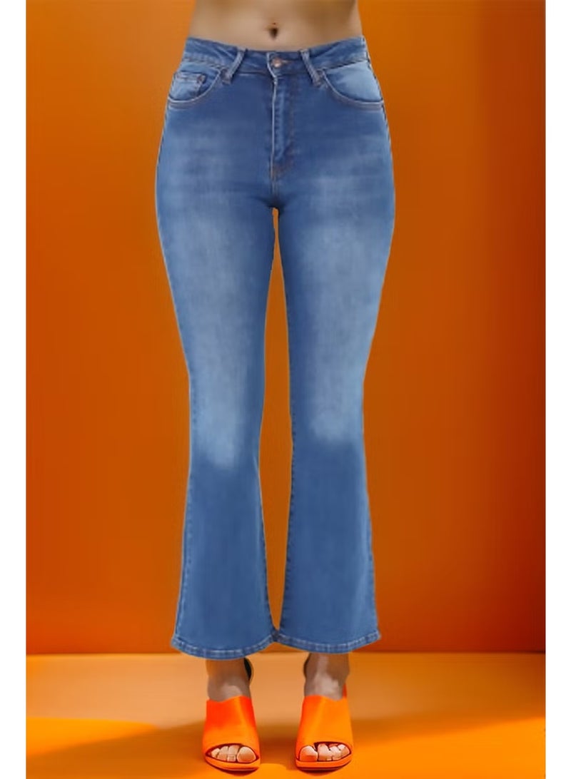 Cedy Denim Women's Spanish Leg High Waist Denim Pants Skinny Fit Jean - C605 - Image 5